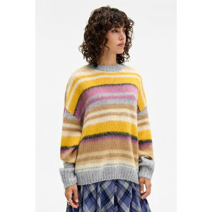 �r�[ �f�B �W�[ �A�[�o�� �A�E�g�t�B�b�^�[�Y ���f�B�[�X �j�b�g&�Z�[�^�[ �A�E�^�[ FLUFFY STRIPE JUMPER - Jumper - yellow