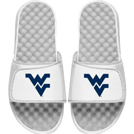 アイスライド メンズ サンダル シューズ West Virginia Mountaineers ISlide Primary Logo Slide Sandals White