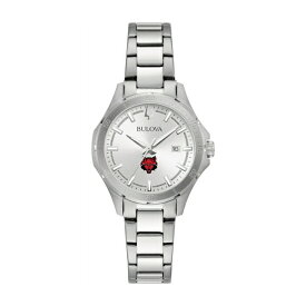 ブロバ レディース 腕時計 アクセサリー Arkansas State Red Wolves Bulova Women's Stainless Steel Classic Sport Watch Silver