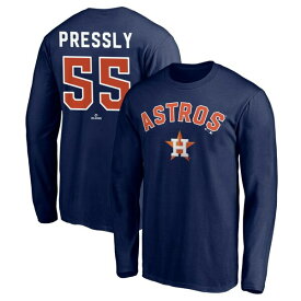 ファナティクス メンズ Tシャツ トップス Houston Astros Fanatics Branded Personalized Winning Streak Name & Number Long Sleeve TShirt Navy