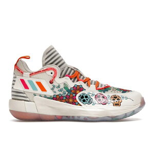 adidas �A�f�B�_�X �����Y �X�j�[�J�[ �yadidas Dame 7 EXTPLY Day Of The Dead�z �T�C�Y US_7(25.0cm) Tennessee Orange/Core Black/Cream White