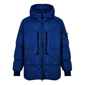 【送料無料】 ストーンアイランド メンズ ジャケット＆ブルゾン アウター Crinkle Rep Down Jacket Brt Blue V0022