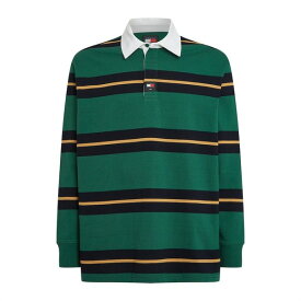 【送料無料】 トミーヒルフィガー メンズ ポロシャツ トップス TJM STRIPE RUGBY Green/Multi L4L