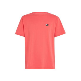 【送料無料】 トミーヒルフィガー メンズ Tシャツ トップス Classic Tommy Small Badge T Shirt Laser Pink TJN