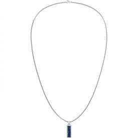 【送料無料】 トミー ヒルフィガー メンズ ネックレス・チョーカー アクセサリー Gents THJ Semi Precious On Metal Necklace 2790542 Silver