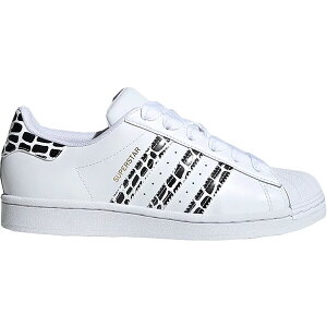 adidas �A�f�B�_�X ���f�B�[�X �X�j�[�J�[ �yadidas Superstar White Leopard Stripes (Women's)�z �T�C�Y US_7(24.0cm) Cloud White/Gold Metallic/Core Black