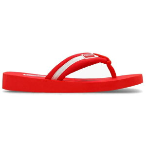 KENZO �P���]�[ ���f�B�[�X �X�j�[�J�[ �yKenzo Logo Patch Striped Flip Flops Tomato Red (Women's)�z �T�C�Y EU_35(21.5cm) Tomato Red