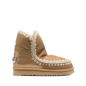 ���E ���f�B�[�X �u�[�c �V���[�Y Rhinestone embellished eskimo boots Brown