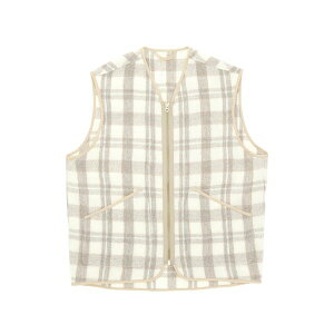 �t�H���e�� �����Y �R�[�g �A�E�^�[ Check-pattern zip-up gilet Neutrals
