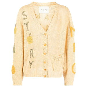 �X�g�[���[�G���G�t�W�[ �����Y �J�[�f�B�K�� �A�E�^�[ Twinsun appliqu䩘R-detailing cardigan Yellow