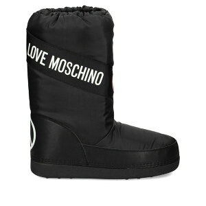 ���u ���X�L�[�m ���f�B�[�X �u�[�c �V���[�Y Logo heart snow boots Black