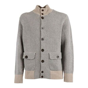 �o�����^�C�� �����Y �W���P�b�g���u���]�� �A�E�^�[ Ribbed wool cardigan Grey