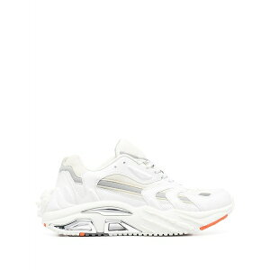 �v���C���X�|�[�c �����Y �X�j�[�J�[ �V���[�Y Scratch panelled lace-up sneakers White