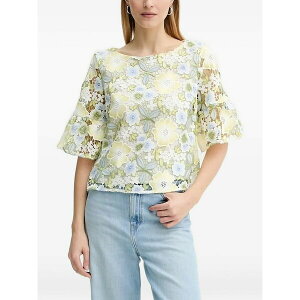 �u�����X�o�U�[ ���f�B�[�X �V���c �g�b�v�X Floral bell-sleeve top Green