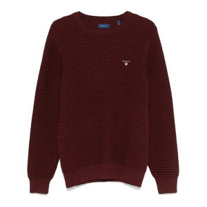 �K���g �����Y �j�b�g&�Z�[�^�[ �A�E�^�[ Textured cotton sweater Red