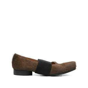 ���}�E���� ���f�B�[�X �p���v�X �V���[�Y Calf-hair strap pumps Brown