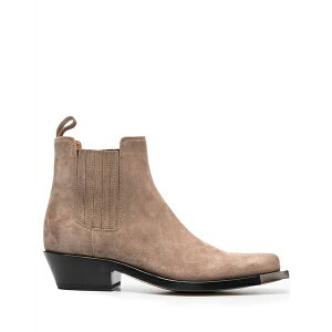 �u�b�e�� ���f�B�[�X �u�[�c �V���[�Y Square-toe suede ankle boots Brown