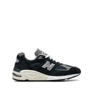 �j���[�o�����X �����Y �X�j�[�J�[ �V���[�Y 990v2 navy/white sneakers Blue