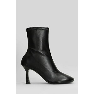 gWC fB[X u[c V[Y Alessia 080 High Heels Ankle Boots In Black Leather black