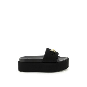 FT[` fB[X T_ V[Y Medusa Head Plaque Platform Mules Nero-oro Versace