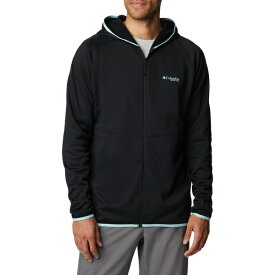 コロンビア メンズ パーカー・スウェットシャツ アウター Columbia Men's PFG&trade; Terminal Fleece Hoodie Black/Gulf Stream