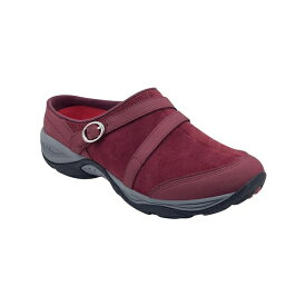 イージースピリット レディース サンダル シューズ Women's Equinox Round Toe Slip-on Casual Mules Black Cherry Suede