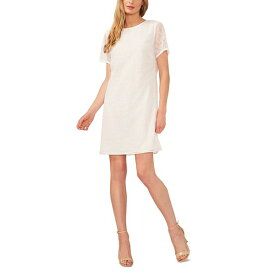 セセ レディース ワンピース トップス Women's Lace Short-Sleeve A-Line Dress New Ivory