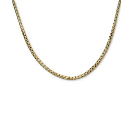 イタリアン ゴールド レディース ネックレス・チョーカー・ペンダントトップ アクセサリー Box Link 24" Chain Necklace in 14k Gold-Plated Sterling Silver Gold Over Silver