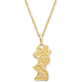 ディズニー メンズ ネックレス・チョーカー アクセサリー Children's Minnie Mouse Character 15" Pendant Necklace in 14k Gold Yellow Gold