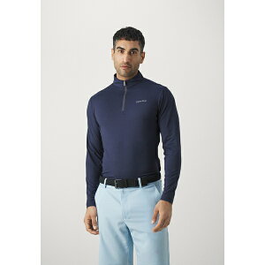 JoNCSt Y T_ V[Y NEWPORT HALF ZIP - Long sleeved top - navy