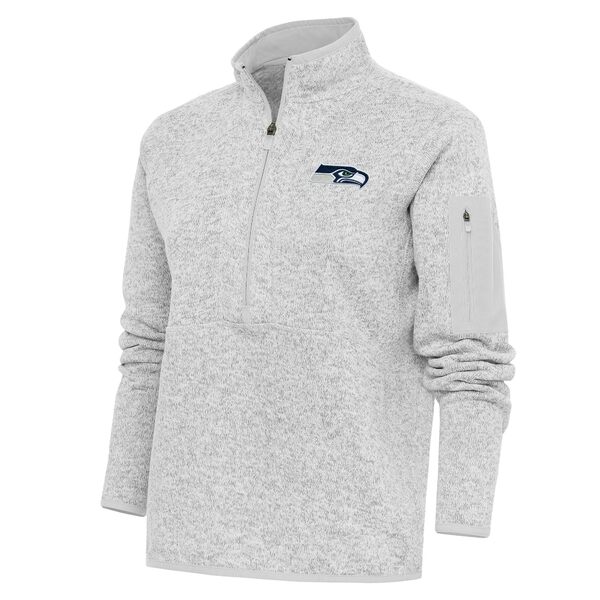 アンティグア レディース パーカー・スウェットシャツ アウター Seattle Seahawks Antigua Women´s Team Logo Fortune HalfZip Pullover Jacket Heather Grayのサムネイル