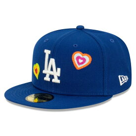 ニューエラ メンズ 帽子 アクセサリー Los Angeles Dodgers New Era Chain Stitch Heart 59FIFTY Fitted Hat Royal