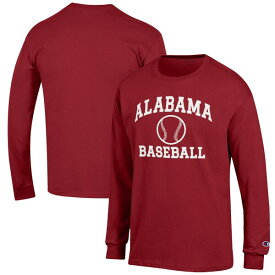 チャンピオン メンズ Tシャツ トップス Alabama Crimson Tide Champion Baseball Icon Long Sleeve TShirt Crimson