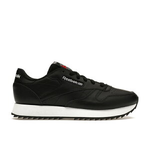 Reebok ���[�{�b�N ���f�B�[�X �X�j�[�J�[ �yReebok Classic Leather Ripple Black White (Women's)�z �T�C�Y US_6.5(23.5cm) Core Black/Core Black/Footwear White