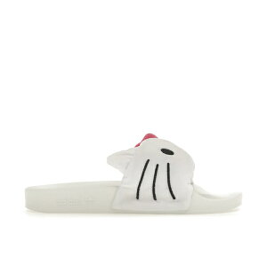 adidas �A�f�B�_�X ���f�B�[�X �X�j�[�J�[ �yadidas Adilette Slides Hello Kitty (Women's)�z �T�C�Y US_W_11 Footwear White/Core Black/ Pink Fusion