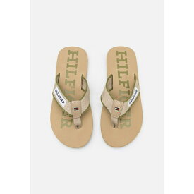 トミー ヒルフィガー メンズ サンダル シューズ PATCH BEACH - T-bar sandals - beige