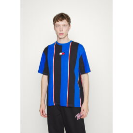 トミーヒルフィガー メンズ Tシャツ トップス SKATER VERTICAL STRIPE TEE - Print T-shirt - blue
