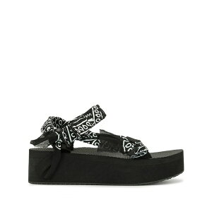 �A���]�i���u ���f�B�[�X �T���_�� �V���[�Y Bandana wrapped platform sandals Black