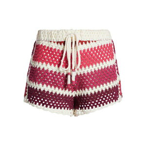 �t�@�[�� ���I ���f�B�[�X �J�W���A���p���c �{�g���X Striped-pattern crochet shorts White