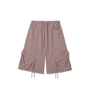 �C�Y�G ���f�B�[�X �J�W���A���p���c �{�g���X Frayed-details cotton cargo shorts Pink