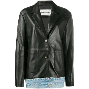 �A���_�[�\�� �x�� ���f�B�[�X �W���P�b�g���u���]�� �A�E�^�[ Molly denim layered leather jacket Black