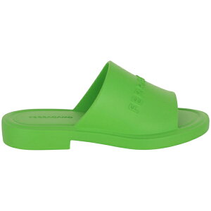 Ferragamo tFK Y Xj[J[ yFerragamo Giuneva Logo Embossed Slides Greenz TCY US_6(24.0cm) Green