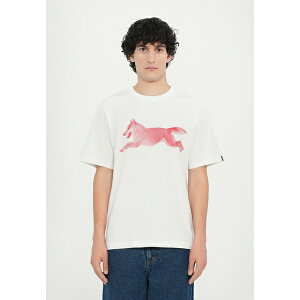 ACXN[ Y T_ V[Y HALFTONE RUNNING DOG - Print T-shirt - white