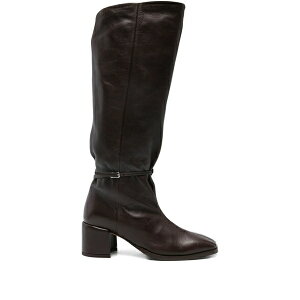�����i �p�b�W ���f�B�[�X �u�[�c �V���[�Y Buckle-fastening leather boots Brown