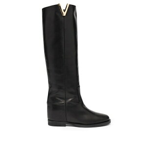 ���B�A���[�}15 ���f�B�[�X �u�[�c �V���[�Y Saint barth logo-plaque boots Black
