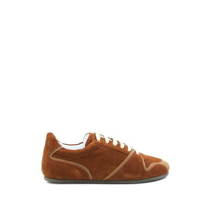 ���X�L�[�m �����Y �X�j�[�J�[ �V���[�Y Lace-up panelled sneakers Brown