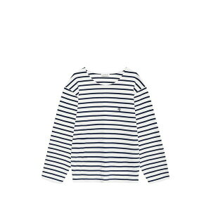 �A�j�[�r�� ���f�B�[�X T�V���c �g�b�v�X Striped-pattern long-sleeved t-shirt White