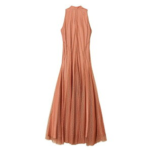 �c�C���Z�b�g ���f�B�[�X �����s�[�X �g�b�v�X Polka-dot tulle maxi dress Pink