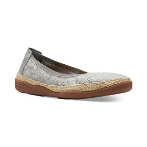 N[NX fB[X T_ V[Y Women's Elaina Rae Textured Jute-Trim Flats Pewter Metallic