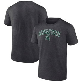 ファナティクス メンズ Tシャツ トップス Michigan State Spartans Fanatics Branded Campus TShirt Heather Charcoal